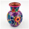 Image 1 : RED TERRACOTTA CLAY POTTERY VASE - MEXICO FOLK ART