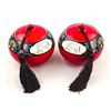 Image 3 : 2 RED PORCELAIN CHINESE LIDDED TEA STORAGE CADDYS