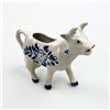Image 1 : MEDIUM DELFT BLUE PORCELAIN COW CREAMER FIGURE