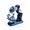 Image 1 : HOLLAND BLUE DELFT DUTCH BOY GIRL KISSING FIGURINE