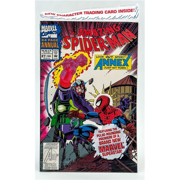 THE AMAZING SPIDER-MAN ANNUAL #27 - BAG & CARDS