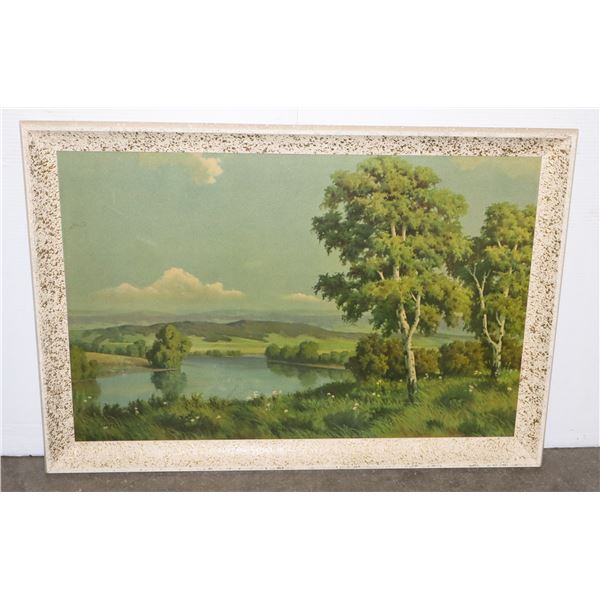 VINTAGE WHITE FRAME SCENERY PICTURE