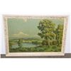 Image 1 : VINTAGE WHITE FRAME SCENERY PICTURE