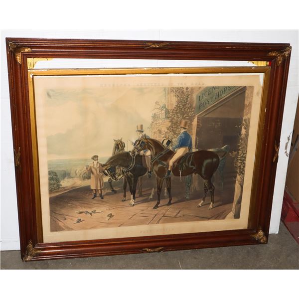 VINTAGE FRAMED FOX HUNT PICTURE