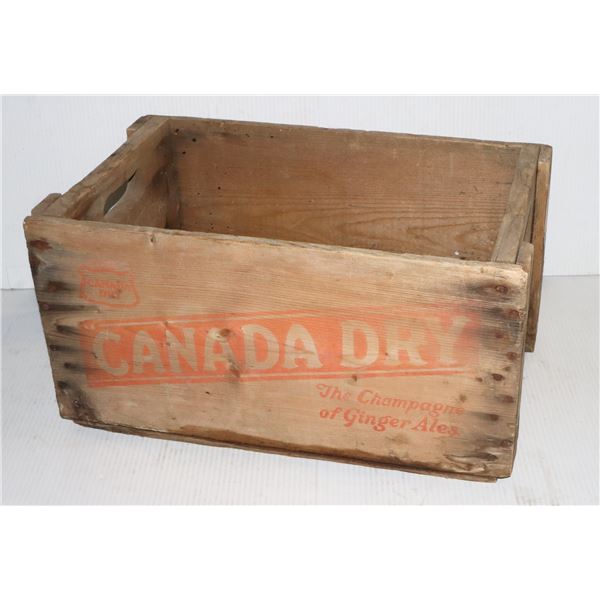 WOODEN CANADA DRY GINGER ALE CRATE