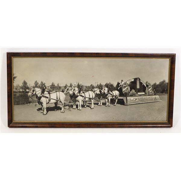 VINTAGE BURNS 6 HORSE HITCH FRAMED PHOTO