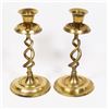 Image 1 : 6.5" TALL, TWO BRASS CANDLE HOLDERS