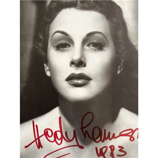 Hedy Lamarr signed photo