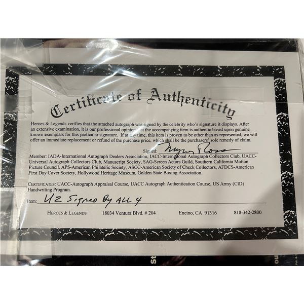 U2 signed Grammy Awards program- RARE