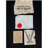 Image 2 : 15 Pieces of Vintage Ephemera1901 Alberta Oilfield Map/ Bank Bag, Large White Rose Gas Station Photo