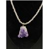 Image 2 : Amethyst Stone Pendant with Beads Chain Necklace