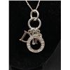 Image 2 : Vintage 925 Sterling Silver with Cubic Zirconia Storns Dior Pendants with Chain Necklaces