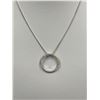 Image 2 : 925 Sterling Silver with Cubic Zirconia StonesCircle Pendant Necklace