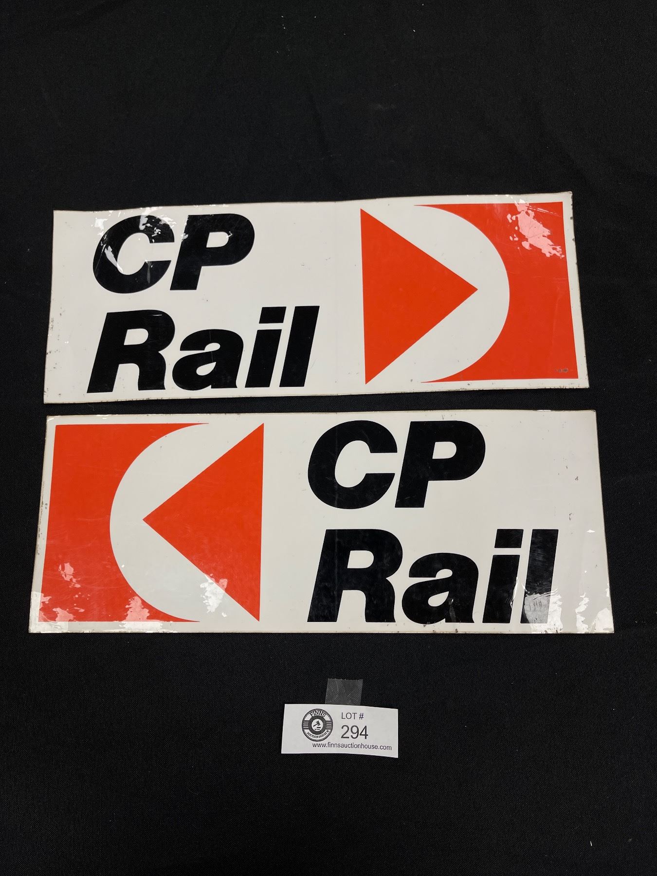2 Vintage Original CP Rail Decals Approx 5 x13
