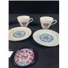 Image 2 : Lot Of 3 Vegas Tea Cups w/Saucers & 2 Metal Vegas Coasters