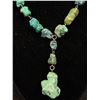 Image 2 : Unusual Chunky Genuine Turquois Natural Stone Necklace Approx. 16"