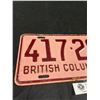 Image 2 : 1961 British Columbia License Plate