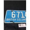 Image 2 : 1963 British Columbia License Plate