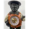 Image 2 : Vintage Cast Iron Man Playing Banjo Clock.