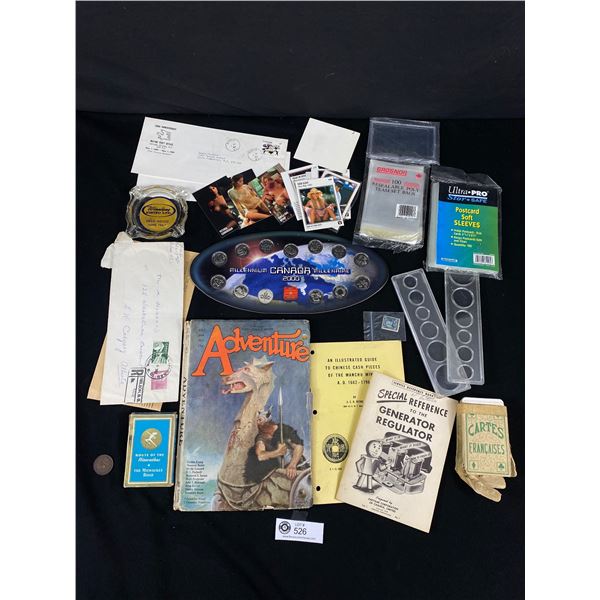 Misc Vintage Lot Of Cards, Ephemera Etc