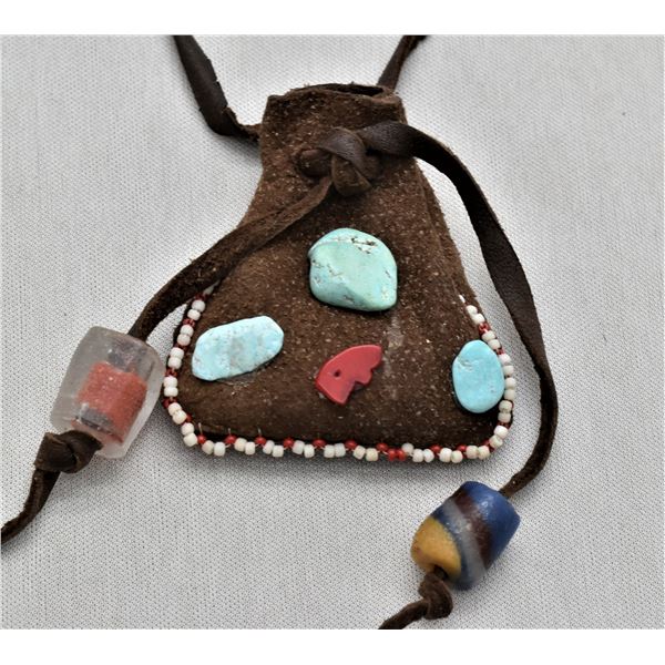 Native American Navajo Leather Boda Bag