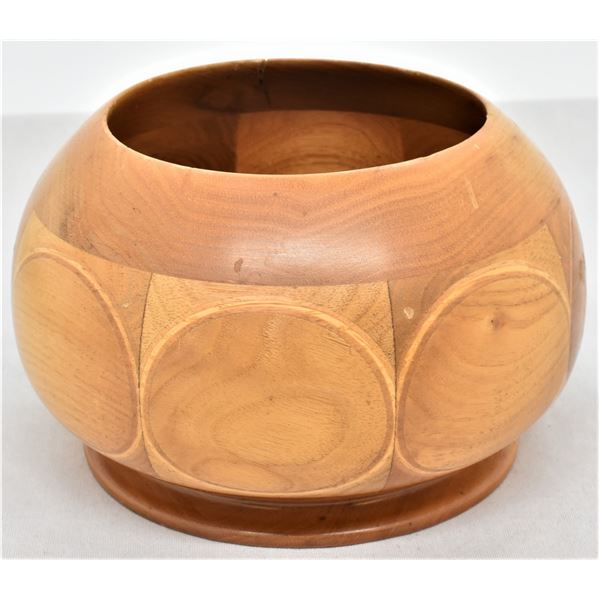 1988 Walnut, Butternut, and Oak Hand Turned Bowl