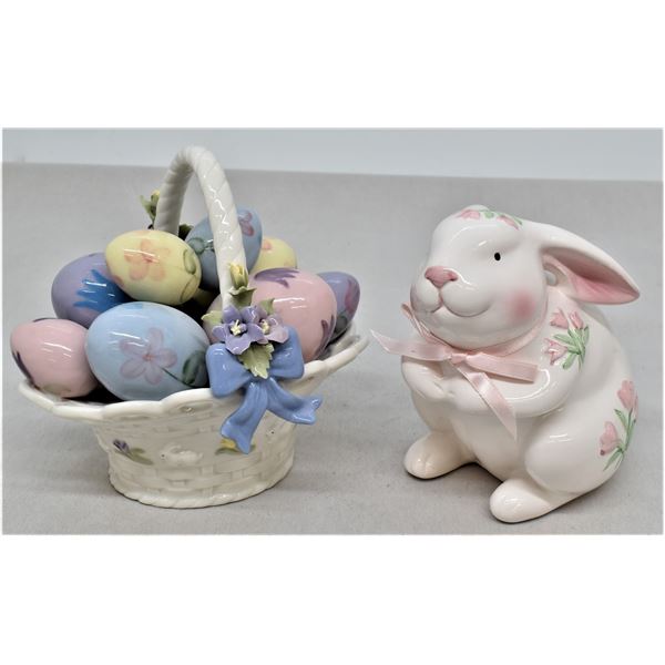 2 Easter Glazed Ceramic Collectibles