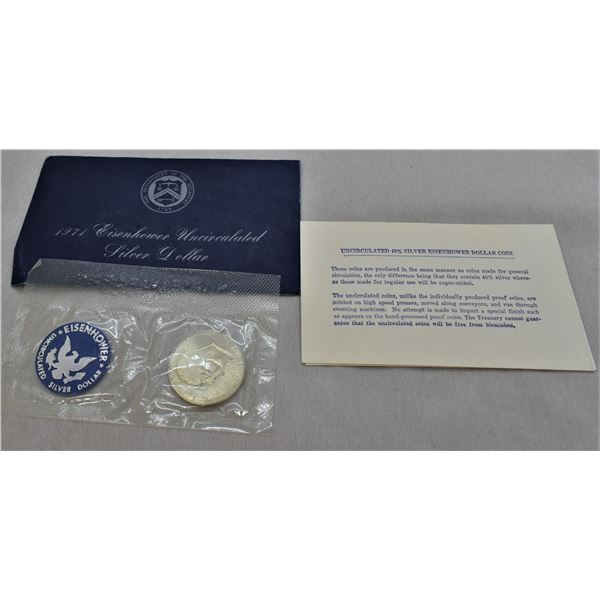 1971 Uncirculated Eisenhower Silver Dollar