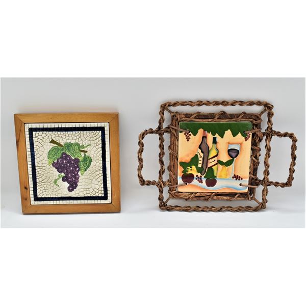 2 Ceramic Pottery Tiles