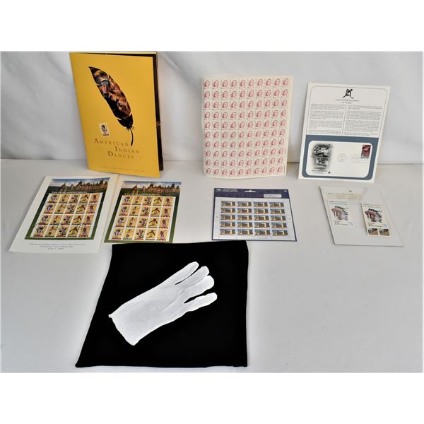 Lawler Estate Collection of Stamps with Glove