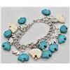 Image 1 : Howlite and Turquoise Magnesite Fetish Bracelet