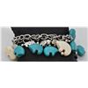 Image 2 : Howlite and Turquoise Magnesite Fetish Bracelet