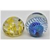 Image 1 : 2 Hand Blown Glass Paperweights