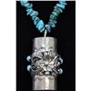 Image 1 : Navajo Sterling Turquoise Pendant Necklace by Nez