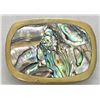 Image 1 : Inlay Abalone Brass Belt Buckle
