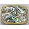Image 2 : Inlay Abalone Brass Belt Buckle