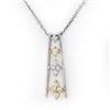 Image 1 : Natural 0.25 ctw Diamond Necklace 10K Multi tone Gold