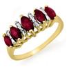 Image 1 : Genuine 0.88 ctw Ruby Ring 10K Yellow Gold
