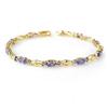 Image 1 : Genuine 2.10 ctw Tanzanite Bracelet 10K Yellow Gold