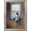 Image 1 : Person at the Window Framed Canvas Print