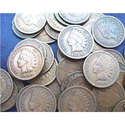 Lot of 100 Indian Head Pennies-