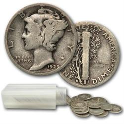 Lot of 50 Mercury Dimes-