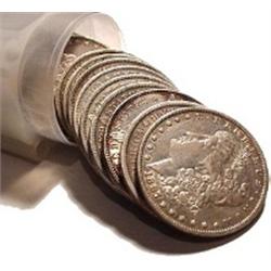 Roll of 20 Morgan Silver Dollars- 1878-1921 g-xf