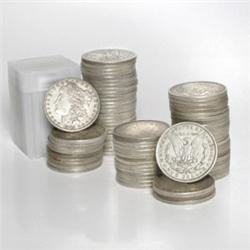 Roll of 20 Morgan Silver Dollars- 1878-1921 g-xf