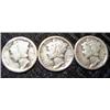 Image 1 : Lot of 9 Early Date Mercury Dimes