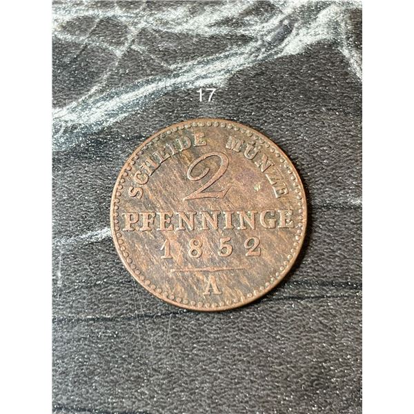 1852 Prussia,2 Pfenninge - Friedrich Wilhelm IV