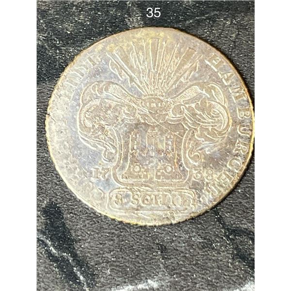 1738 Free Hanseatic city of Hamburg, 8 Schilling