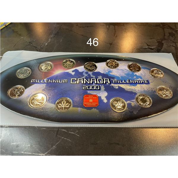 2000 Millennium Canadian Quarter Set