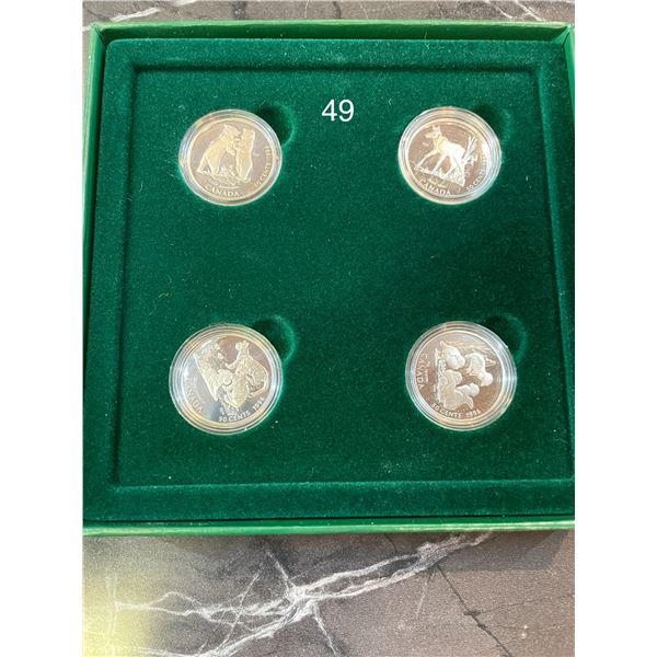 Sterling Silver 4x 9.3g 50 Cent Coin Set 'Little Wild Ones'