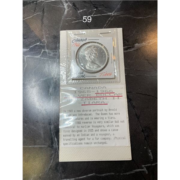 Canadian 1966 Silver Dollar